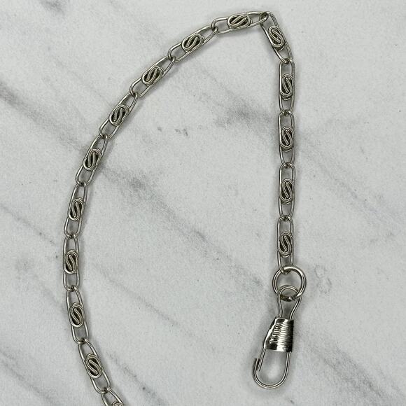 Silver Tone Swirl Chain Purse Strap 47" Crossbody Bag Replacement ✨ - Picture 11 of 11